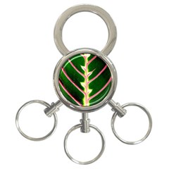 Exotic Green Leaf 3-ring Key Chain by Vaneshart