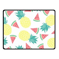 Vector Seamless Pattern With Pineapples Fleece Blanket (small) by Vaneshart