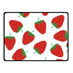 Seamless Pattern Fresh Strawberry Fleece Blanket (small) by Vaneshart