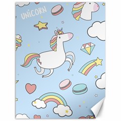 Unicorn Seamless Pattern Background Vector Canvas 12  X 16  by Sobalvarro