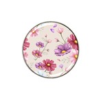 Vector Hand Drawn Cosmos Flower Pattern Hat Clip Ball Marker (4 pack) Front