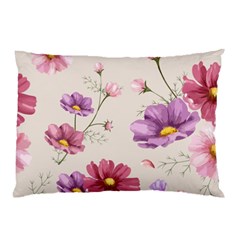 Vector Hand Drawn Cosmos Flower Pattern Pillow Case (two Sides) by Sobalvarro