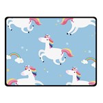 Unicorn Seamless Pattern Background Vector (2) Fleece Blanket (Small) 50 x40  Blanket Front