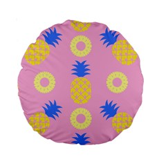 Pop Art Pineapple Seamless Pattern Vector Standard 15  Premium Round Cushions by Sobalvarro