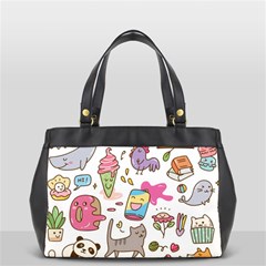 Set Kawaii Doodles Oversize Office Handbag (2 Sides) by Vaneshart