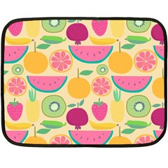 Seamless Pattern With Fruit Vector Illustrations Gift Wrap Design Fleece Blanket (mini) by Vaneshart