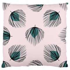 Green Tropical Leaves Seamless Pattern Large Flano Cushion Case (one Side) by Vaneshart