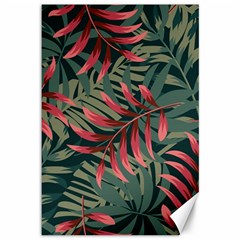 Trending Abstract Seamless Pattern With Colorful Tropical Leaves Plants Green Canvas 12  X 18  by Vaneshart