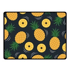 Seamless Pattern Pineapple Pattern Double Sided Fleece Blanket (small)  by Vaneshart