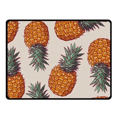 Seamless Pattern With Vector Illustrations Pineapples Fleece Blanket (small) by Vaneshart