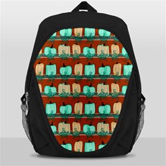 Bluegreen Pumpkins Backpack Bag by bloomingvinedesign