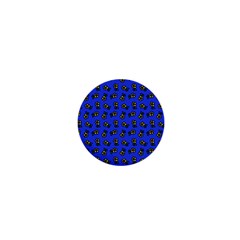 Daisy Royal Blue 1  Mini Buttons by snowwhitegirl