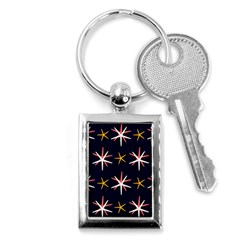 Sea Stars Pattern Sea Texture Key Chain (rectangle) by Vaneshart