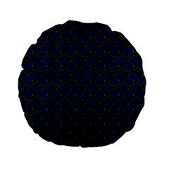 Black Rose Blue Standard 15  Premium Flano Round Cushions by snowwhitegirl