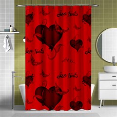 Wonderful Pattern Of Hearts Shower Curtain 48  X 72  (small)  by FantasyWorld7