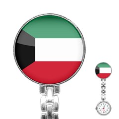 Flag Of Kuwait Stainless Steel Nurses Watch by trulycreative