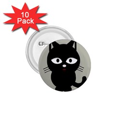 Cat Pet Cute Black Animal 1 75  Buttons (10 Pack) by HermanTelo