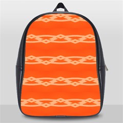 Pattern Orange School Bag (large) by HermanTelo