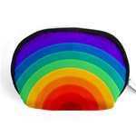 Rainbow Background Colorful Accessory Pouch (Medium) Front