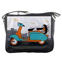 Retro Scooter Messenger Bag by trulycreative