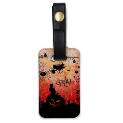 Funny Halloween Design, Cat, Pumpkin And Witch Luggage Tag (one Side) by FantasyWorld7