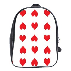 Heart Red Love Valentines Day School Bag (large) by HermanTelo