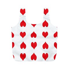 Heart Red Love Valentines Day Full Print Recycle Bag (m) by HermanTelo