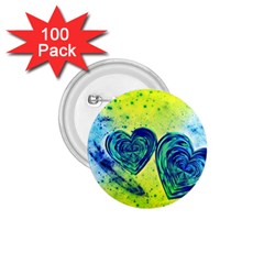 Heart Emotions Love Blue 1 75  Buttons (100 Pack)  by HermanTelo