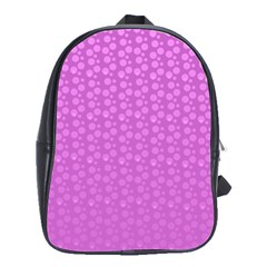 Background Polka Pink School Bag (large) by HermanTelo