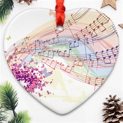 Music Notes Abstract Ornament (heart) by HermanTelo