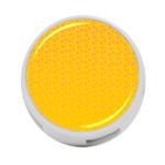 Background Polka Yellow 4-Port USB Hub (One Side) Front