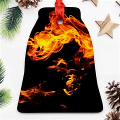 Can Walk On Fire, Black Background Ornament (bell) by picsaspassion