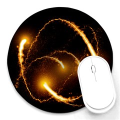 Flying Comets In The Cosmos Round Mousepads by picsaspassion