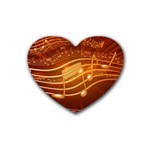 Music Notes Sound Musical Love Heart Coaster (4 pack)  Front