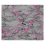 Marble light gray with bright magenta pink veins texture floor background retro neon 80s style neon colors print luxuous real marble Double Sided Flano Blanket (Small)  50 x40  Blanket Front