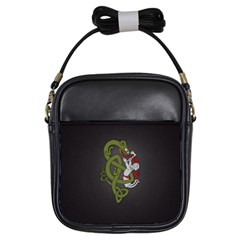 Pepe The Frog Rare Celtic Viking Norse Dragon Pattern Deus Vult Medieval Wojak Crusader Girls Sling Bag by snek