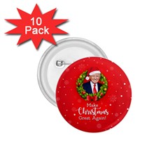 Make Christmas Great Again With Trump Face Maga 1 75  Buttons (10 Pack) by snek