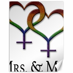 Mrs  And Mrs  Canvas 12  X 16  by LiveLoudGraphics