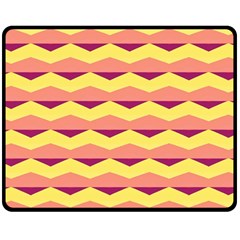 Background Colorful Chevron Double Sided Fleece Blanket (medium)  by HermanTelo