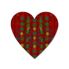 In Time For The Season Of Christmas Heart Magnet by pepitasart