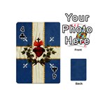 Quebec flag drapeau Québec Patriote Carillon Sacré-Coeur Christian Catholic old vintage with fleurs de lys Playing Cards 54 Designs (Mini) Front - Club4