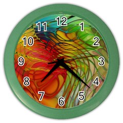 Texture Art Color Pattern Color Wall Clock by Sapixe