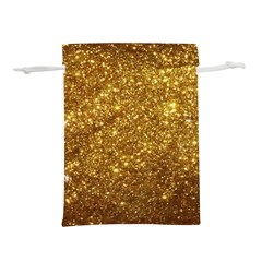 Gold Glitters Metallic Finish Party Texture Background Faux Shine Pattern Lightweight Drawstring Pouch (s) by genx