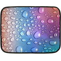 Drop Of Water Rainbow Wet Liquid Fleece Blanket (mini) by Wegoenart