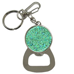 Green Flowers Bottle Opener Key Chain by ZeeBee