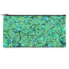 Green Flowers Pencil Cases by ZeeBee