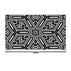 Grid Pattern Backdrop Seamless Design Geometric Patterns Line Business Card Holder by Vaneshart