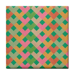 Abstract Seamlesspattern Graphic Lines Vintage Background Grunge Pattern Colorful Tile Coaster by Vaneshart