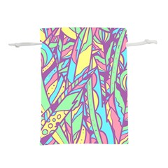 Feathers Pattern Lightweight Drawstring Pouch (s) by Sobalvarro