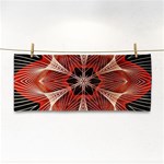 Star Pattern Red Abstract Hand Towel Front